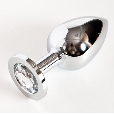 Toyfa втулка, серебристая На подставке, с имитацией бриллианта