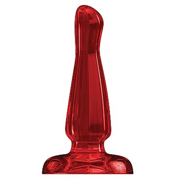 Shots Toys Bottom Line Buttplug Acrylic Model 3, 13 см красная Анальная пробка