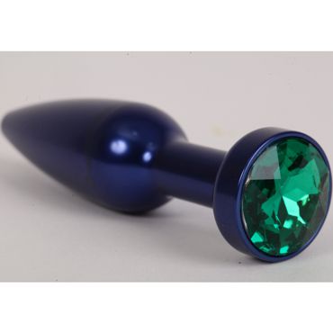 4sexdreaM Пробка металлическая, синяя С зеленым кристаллом
