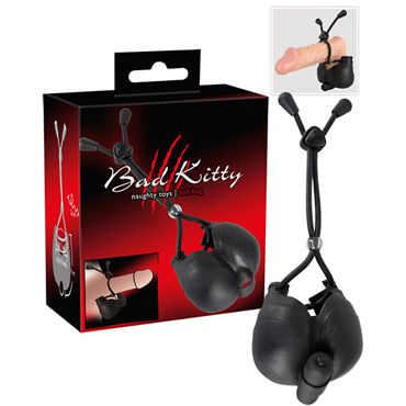 Bad Kitty Ball Bag, черное Кольцо-вибростимулятор для мошонки