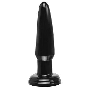 Pipedream Basix Rubber Works Beginners Butt Plug, черная Анальная пробка небольшого размера