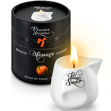 Plaisirs Secrets Massage Candle Peach, 80мл Свеча массажная Персик
