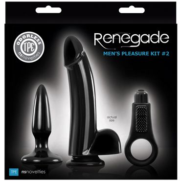 NS Novelties Renegade Men's Pleasure Kit #2, черный Набор из 3х предметов для мужчин
