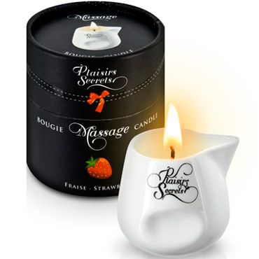 Plaisirs Secrets Massage Candle Strawberry, 80мл Свеча массажная Клубника