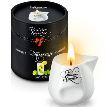 Plaisirs Secrets Massage Candle Mojito, 80мл Свеча массажная Мохито