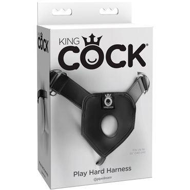 PipeDream King Cock Play Hard Harness, черные Трусики-крепление для фаллоимитаторов