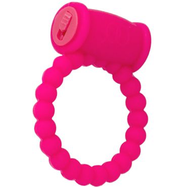 ToyFa A-toys Cock Ring, розовое Виброкольцо рельефное