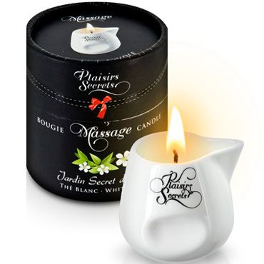Plaisirs Secrets Massage Candle White Tea, 80мл Свеча массажная Белый чай