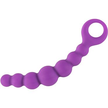 Alive Bubble-Chain, фиолетовая Гибкая анальная цепочка