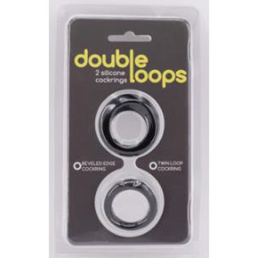Gopaldas Double Loops, черные Два эрекционных кольца