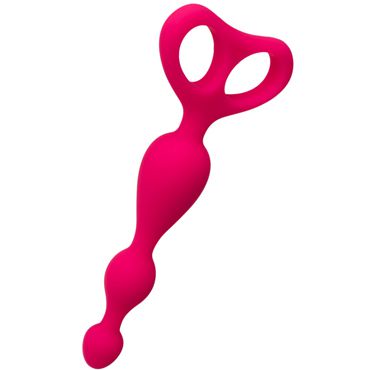 ToyFa Popo Pleasure Анальная цепочка 18 см, розовая С удобной рукоятью
