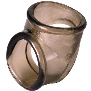 ToyFa Xlover Cock Ring, черное Кольцо с отверстием для мошонки