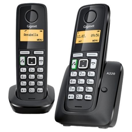 Телефон беспроводной DECT Gigaset A220 Duo