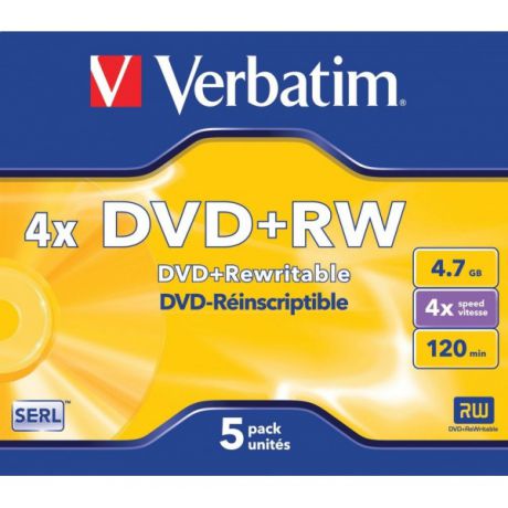 DVD+RW набор дисков Verbatim 43229