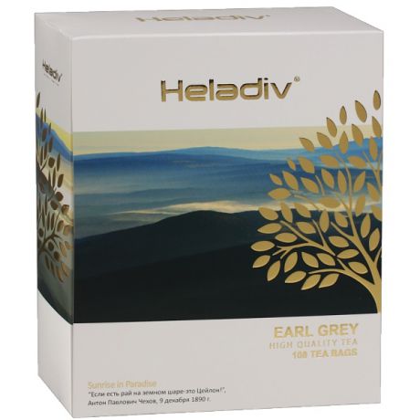Чай черный пакетированный Heladiv Earl Grey 100 пакетиков