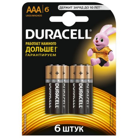 Батарейки Duracell LR03-6BL Basic