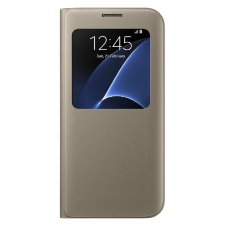 Чехол для Samsung Galaxy S7 Edge Samsung S View Cover EF-CG935PFEGRU Gold