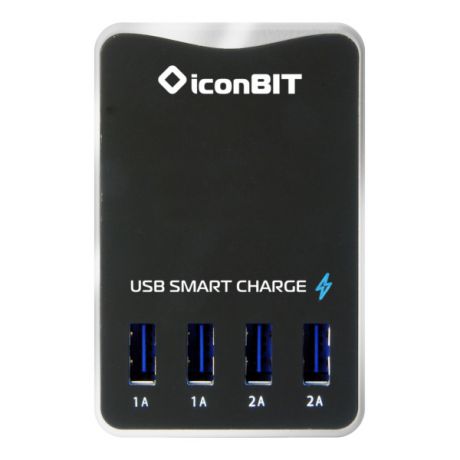 Зарядное устройство USB iconBIT FTB4U6T Black/White