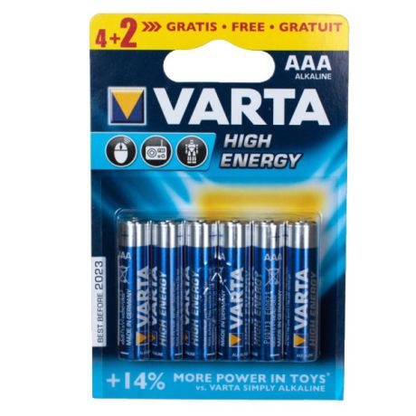 Батарейки Varta HIGH ENERGY AAA (LR03)