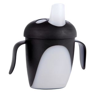 Канпол чашка-непроливайка пингвины/черный 240мл 9+