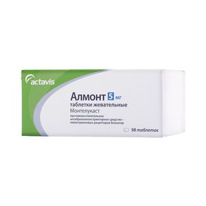Алмонт таблетки жевательные 4 мг 98 шт.