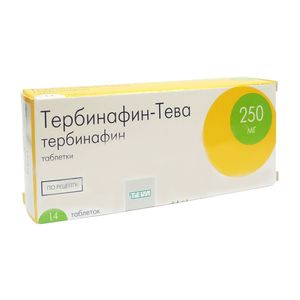 Тербинафин таблетки 250 мг 14 шт.