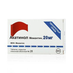 Акатинол Мемантин таблетки 20 мг 28 шт.