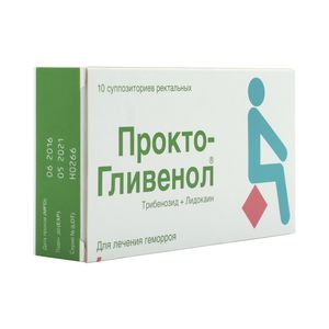 Прокто-Гливенол суппозитории ректальные 400 мг + 40 мг 10 шт.