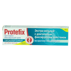 Крем PROTEFIX Протефикс фиксирующий для зубных протезов гипоаллергенный 40мл