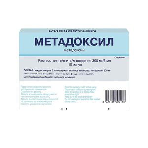 Метадоксил р-р д/ин. 300мг/5мл амп. 5мл N10