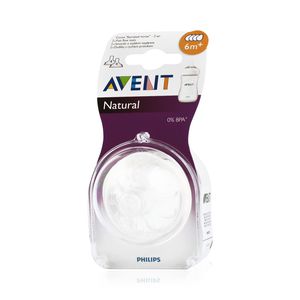 Соска Philips AVENT Natural силиконовая 6м+ 2шт.