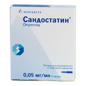 Сандостатин р-р в/в п/к 0,05мг/мл 1мл №5