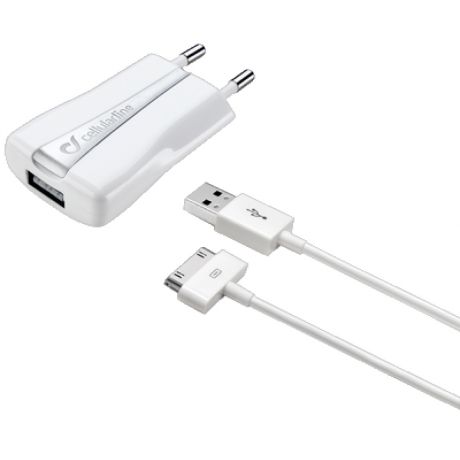 Зарядное устройство для Apple Cellular Line ACHUSBKITIPHONE4 White