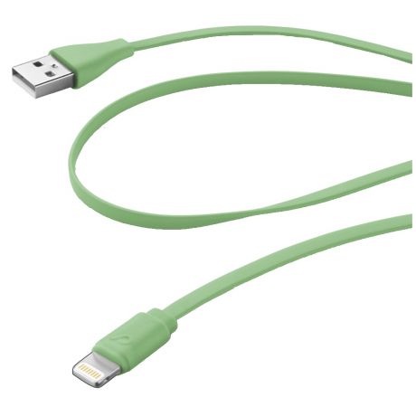 Кабель USB - Lightning Cellular Line USBDATACFLMFIIPH5G Green