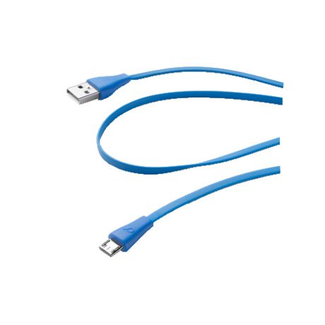 Кабель USB - microUSB Cellular Line USBDATACMICROUSBB Blue