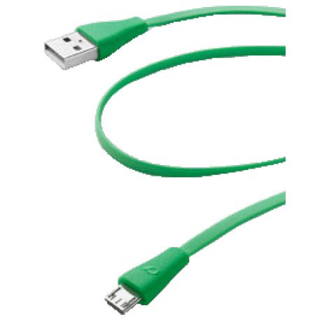 Кабель USB - microUSB Cellular Line USBDATACMICROUSBG Green