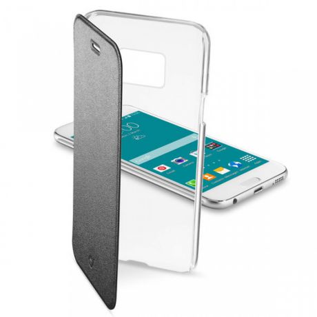 Чехол для Samsung Galaxy S6 Cellular Line CLEARBOOKGALS6K Black/Transparent