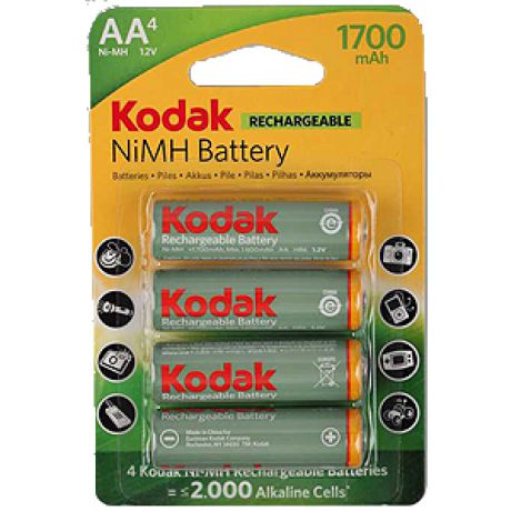 Аккумуляторы Kodak HR6-4BL 1700mAh [KAAHR-4] (80/640)