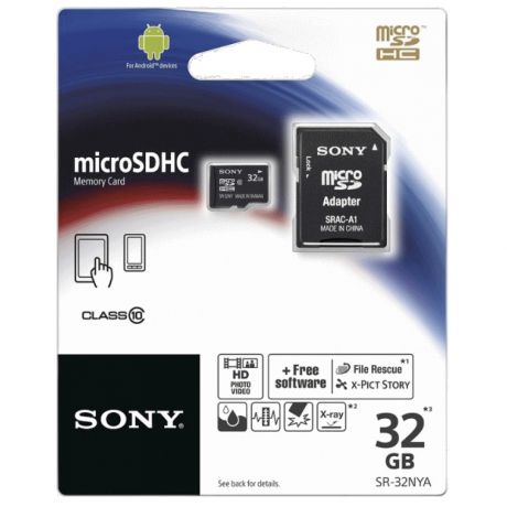 Карта памяти micro SDHC Sony SR32NYAT Class 10 32Gb