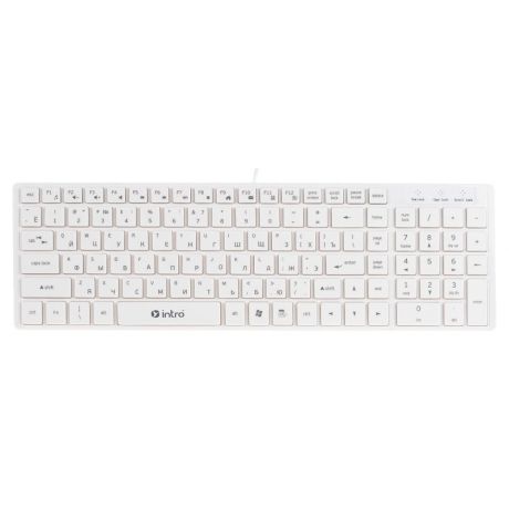 Клавиатура проводная Intro KM490 White
