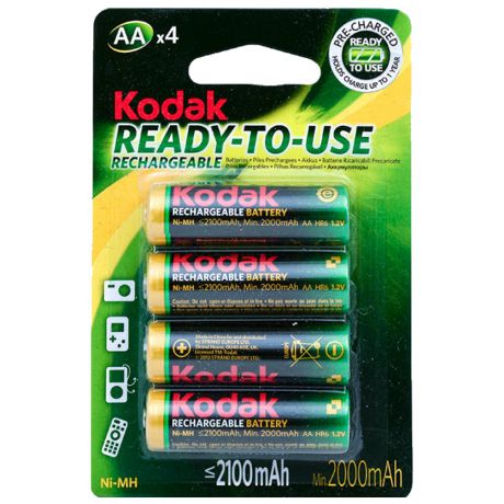 Аккумуляторы Kodak HR6-4BL 2100mAh (KAAHRP-4)