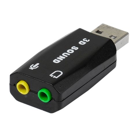 Адаптер USB - 2x3.5 мм Jack Vivanco IT-USBAUD 36657 Black