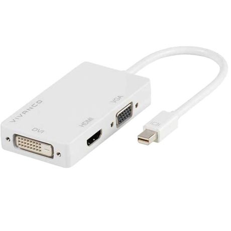 Адаптер Mini DisplayPort - HDMI/VGA/DVI Vivanco 45283 White