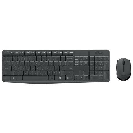 Клавиатура + мышь Logitech MK235 Wireless Desktop Grey