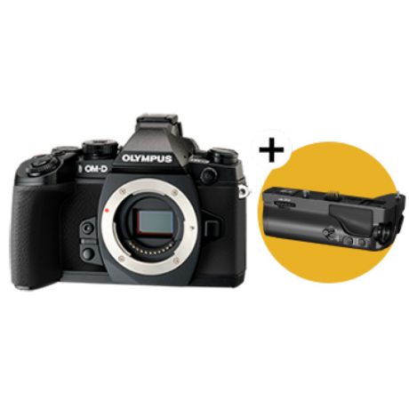 Цифровой фотоаппарат со сменной оптикой Olympus OM-D E-M1 Body + HLD-7