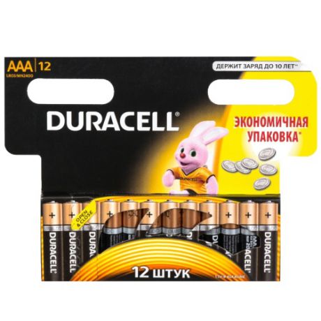 Батарейки Duracell LR03-12BL AAA