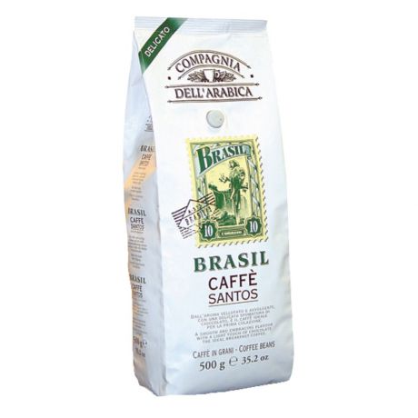 Кофе в зернах Dell Arabica Brasil Santos 500г