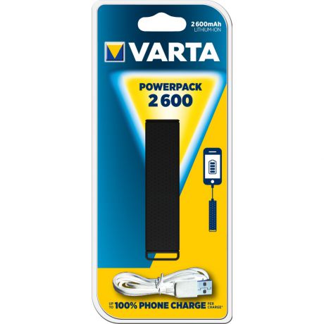 Аккумулятор внешний Varta Powerpack 2600 mAh 57959 Черный