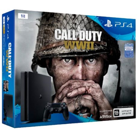 Игровая консоль PlayStation 4 Slim 1TB (CUH-2108B) + Call Of Duty World War II