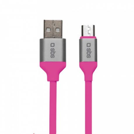 Кабель USB - microUSB SBS TECABLEMICROFLUOP Pink